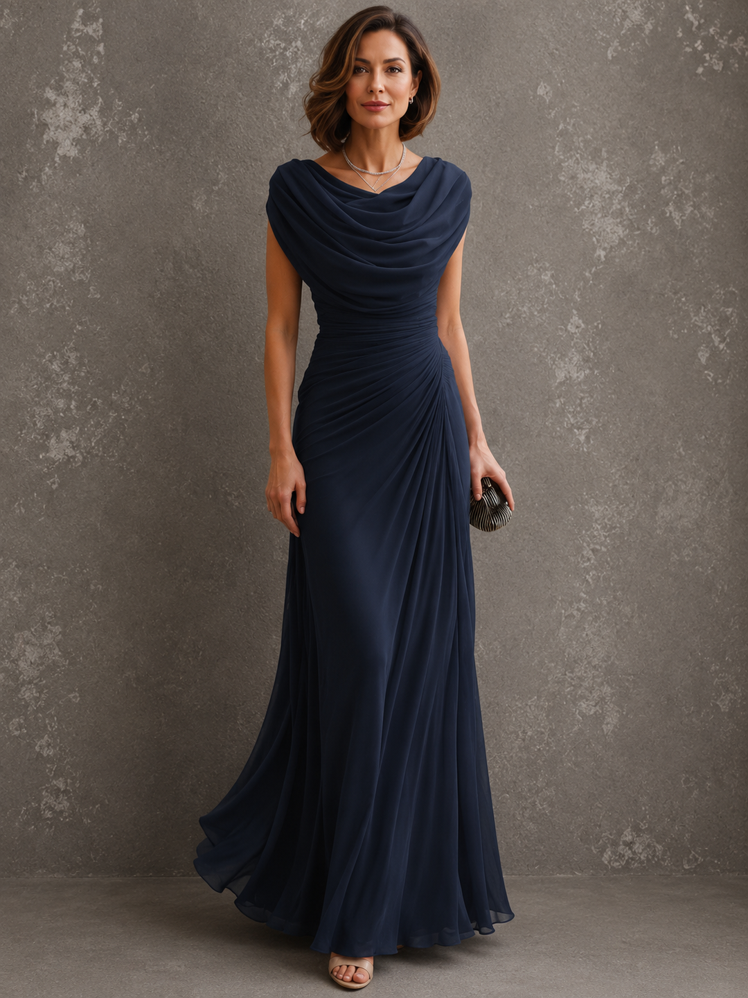 Zorabelle - drapiertes Maxikleid