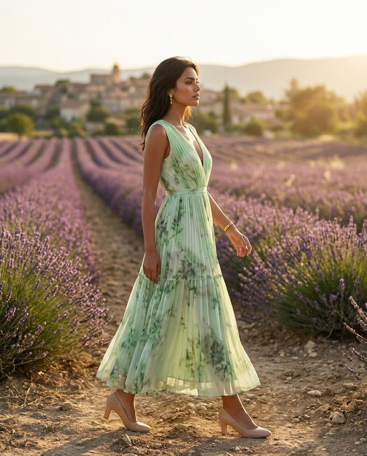 Nadia - geblümtes Midikleid