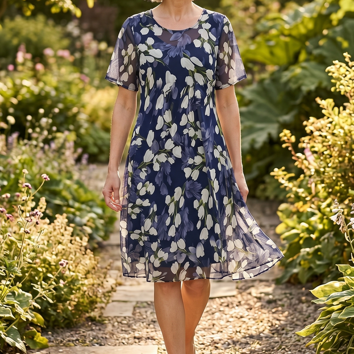 Genevora - Luftiges Midikleid mit Blumenmuster