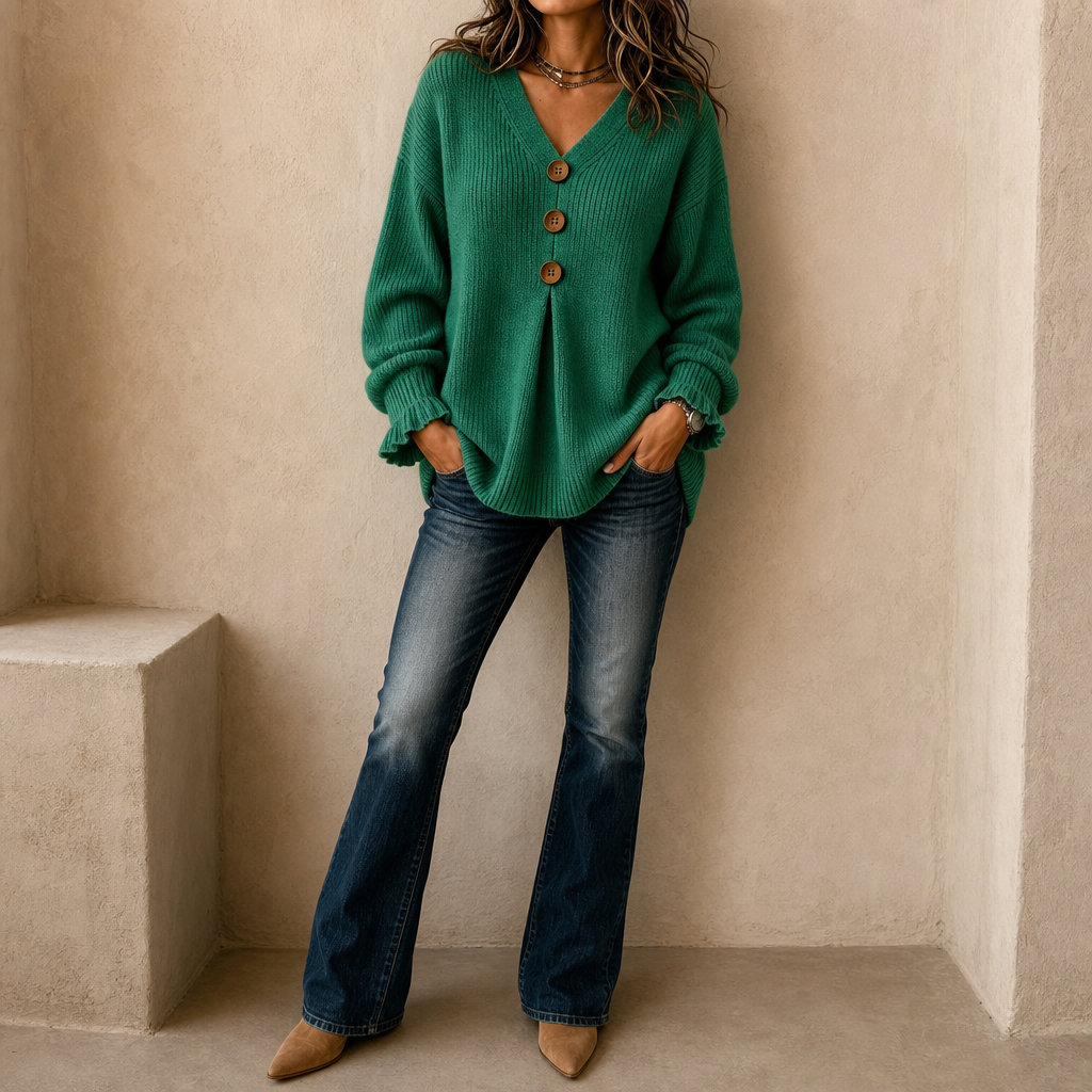 Annelie - Extraweicher V-Ausschnitt-Pullover