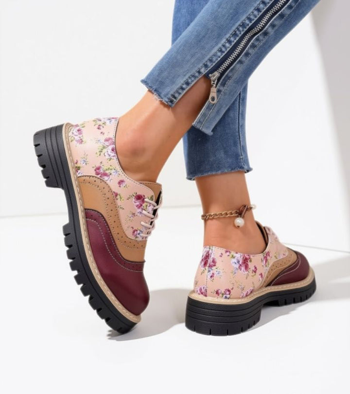 Dagna - Hochwertige florale Oxford-Schuhe