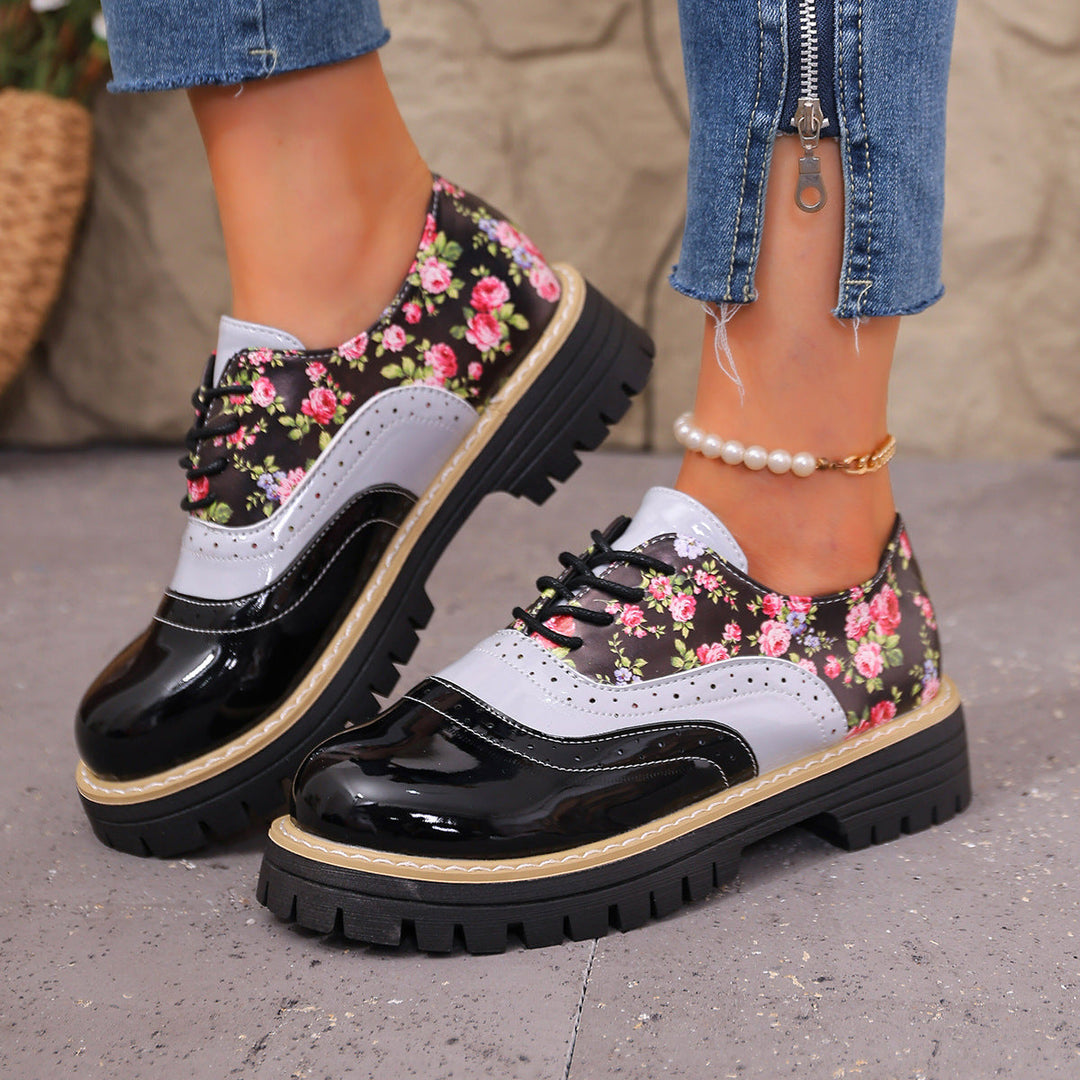 Dagna - Hochwertige florale Oxford-Schuhe