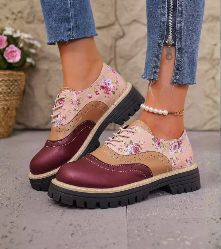 Dagna - Hochwertige florale Oxford-Schuhe