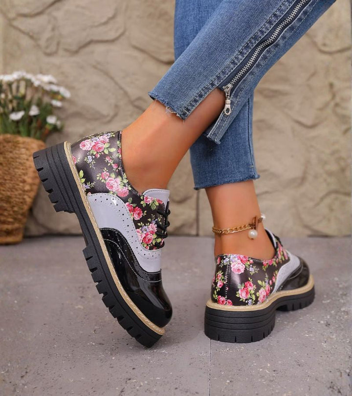 Dagna - Hochwertige florale Oxford-Schuhe