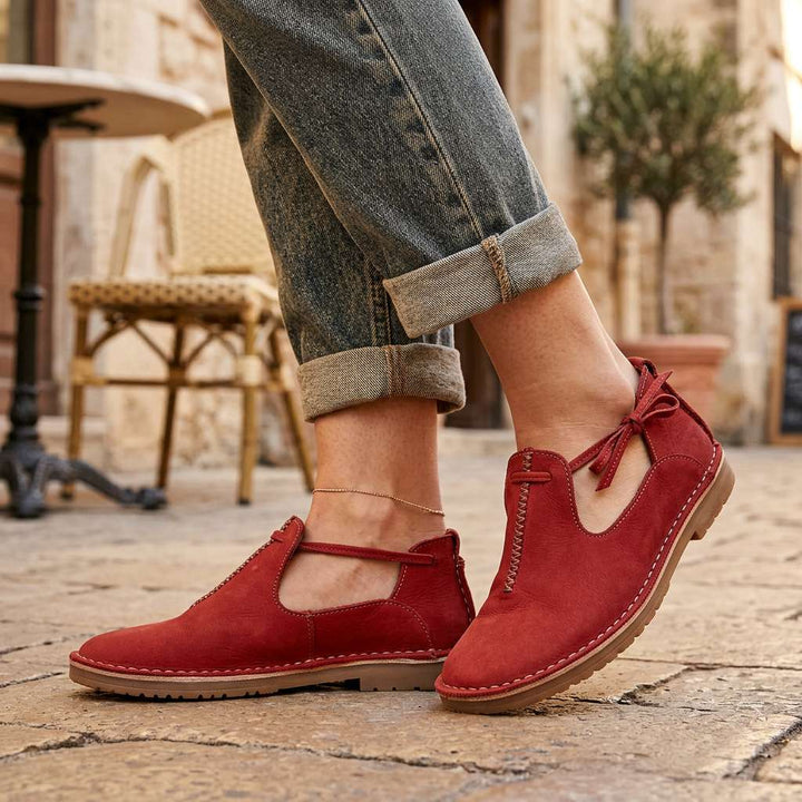 Delaina - Vintage Schnürschuhe aus Leder