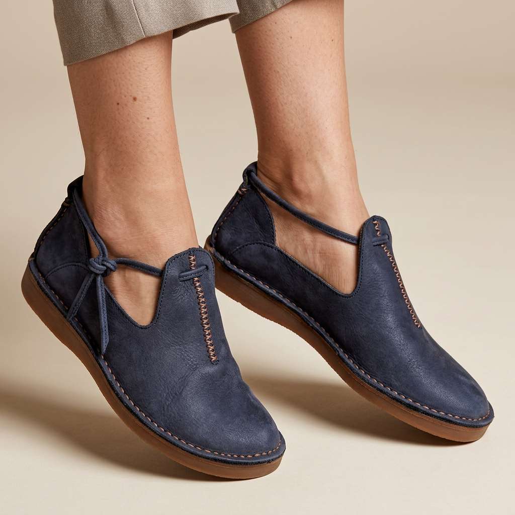 Delaina - Vintage Schnürschuhe aus Leder