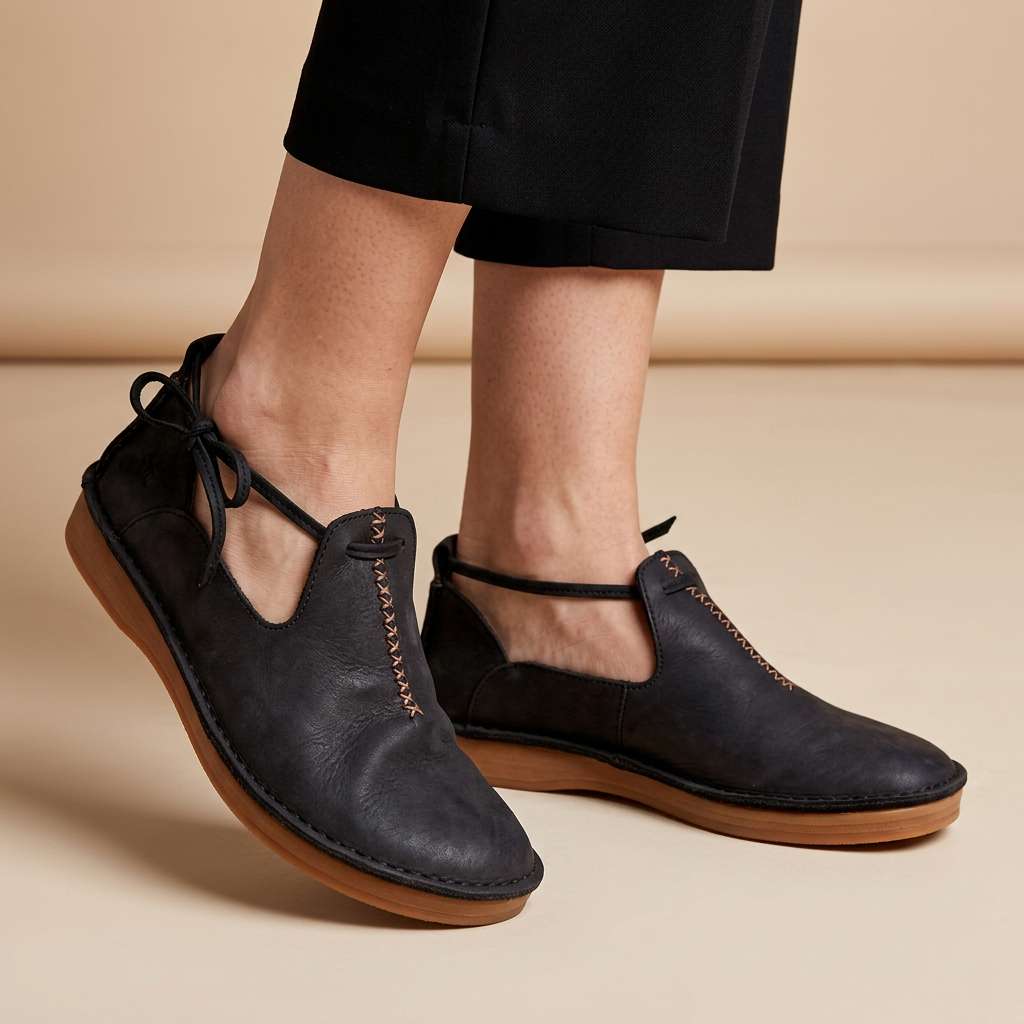 Delaina - Vintage Schnürschuhe aus Leder