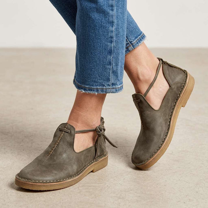 Delaina - Vintage Schnürschuhe aus Leder