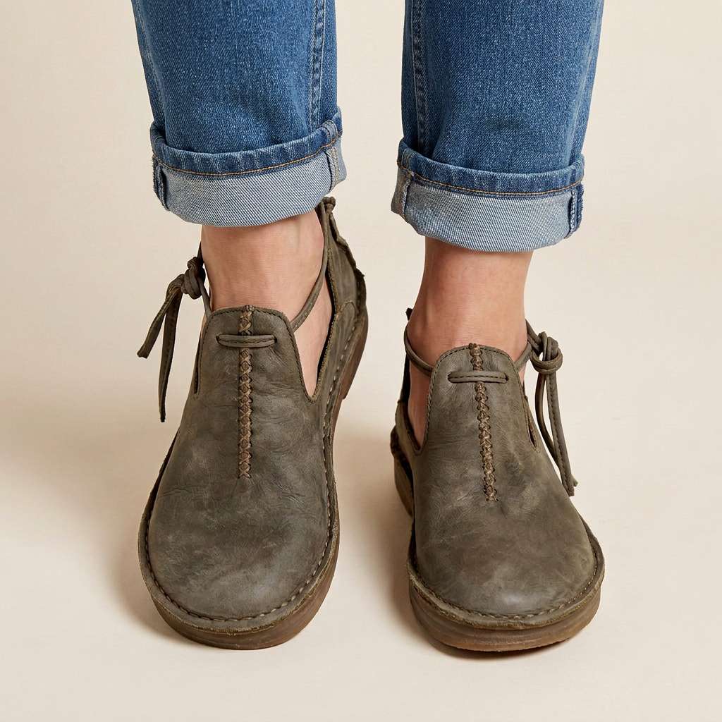 Delaina - Vintage Schnürschuhe aus Leder