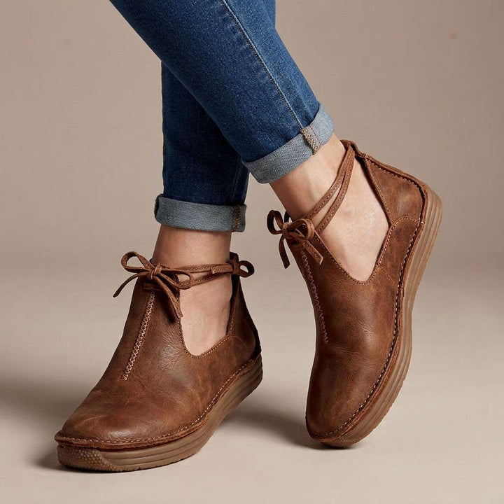 Delaina - Vintage Schnürschuhe aus Leder
