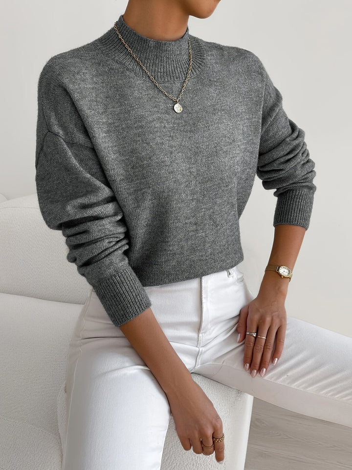 Astra - Locker geschnittener Strickpullover mit Stehkragen