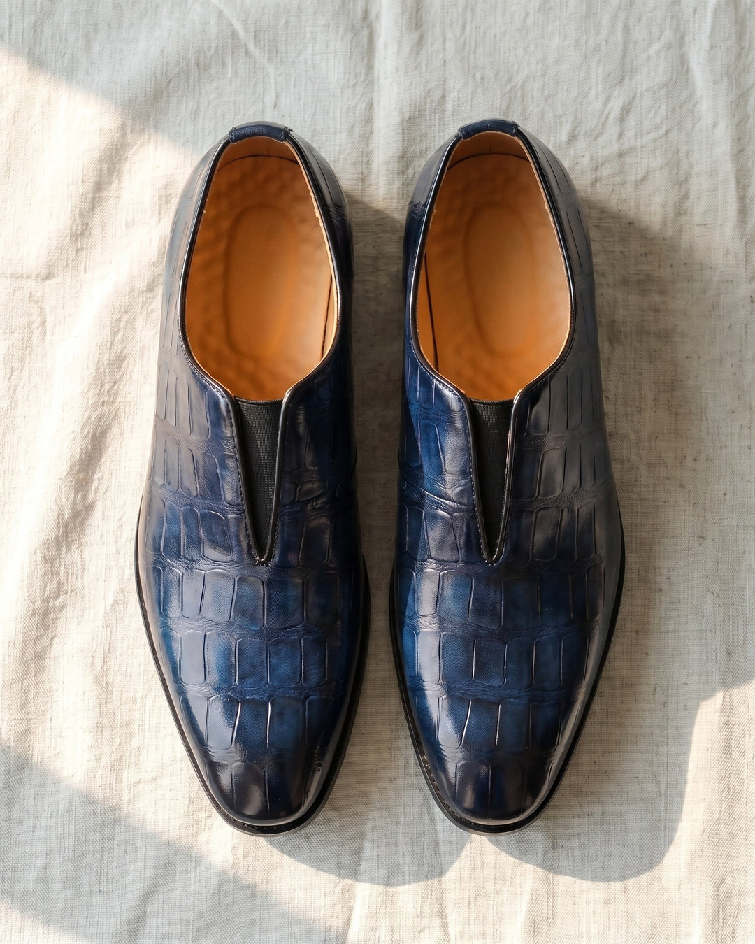 Denton - Polierter Slipper mit Krokoprägung