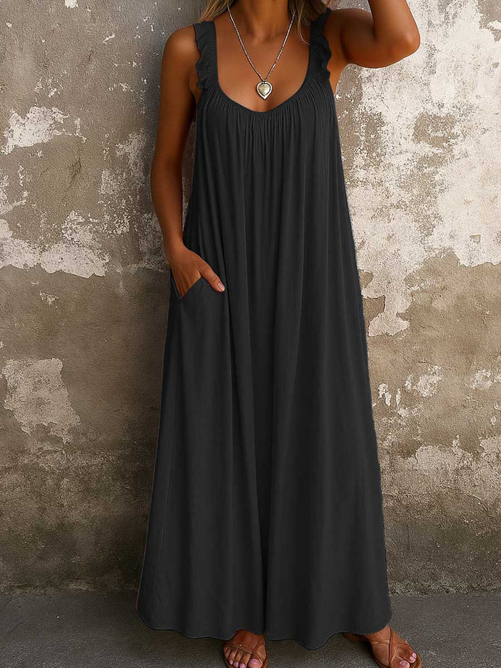 Sylvana - Luftiges Maxikleid mit Rüschen-Trägern