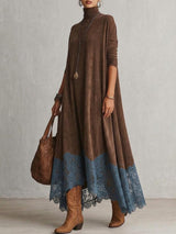 Pamina - A-Linien-Kleid mit Spitzenpaneelen