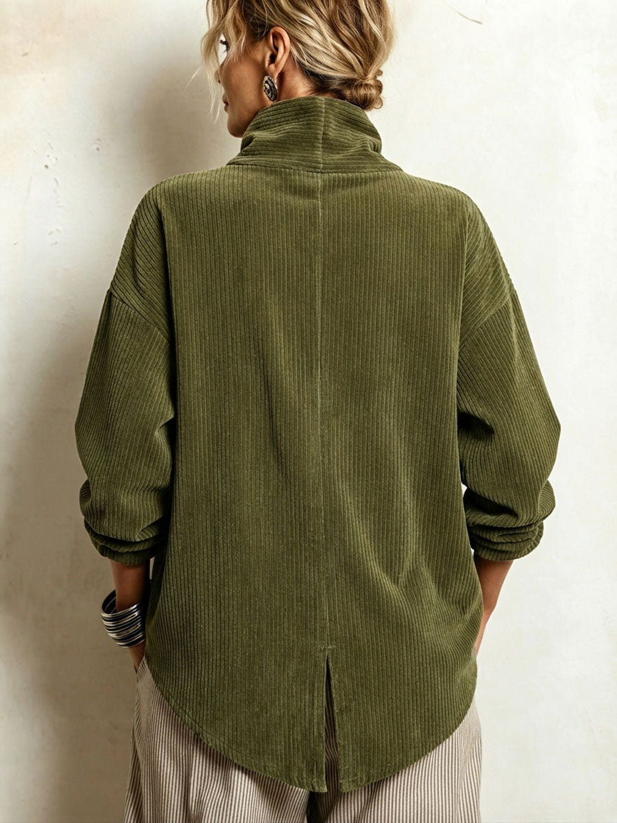 Blair - Strukturiertes hochgeschlossenes asymmetrisches Sweatshirt