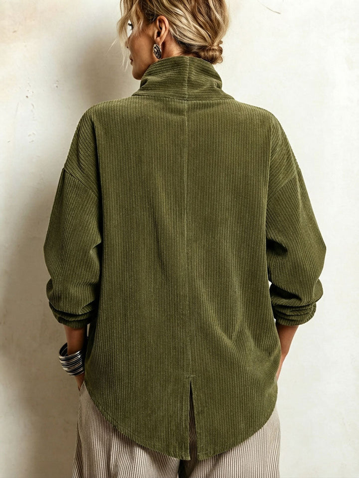Blair - Strukturiertes hochgeschlossenes asymmetrisches Sweatshirt