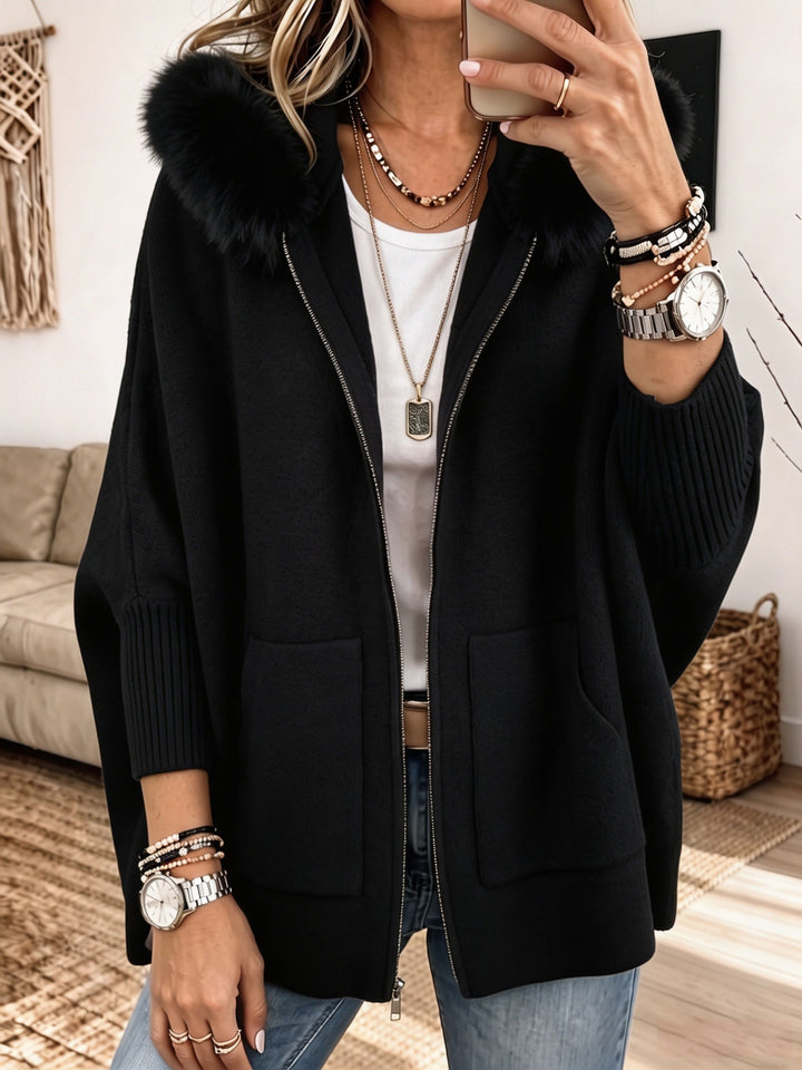 Veronelle - Soft-Touch Kapuzencardigan mit Reißverschluss