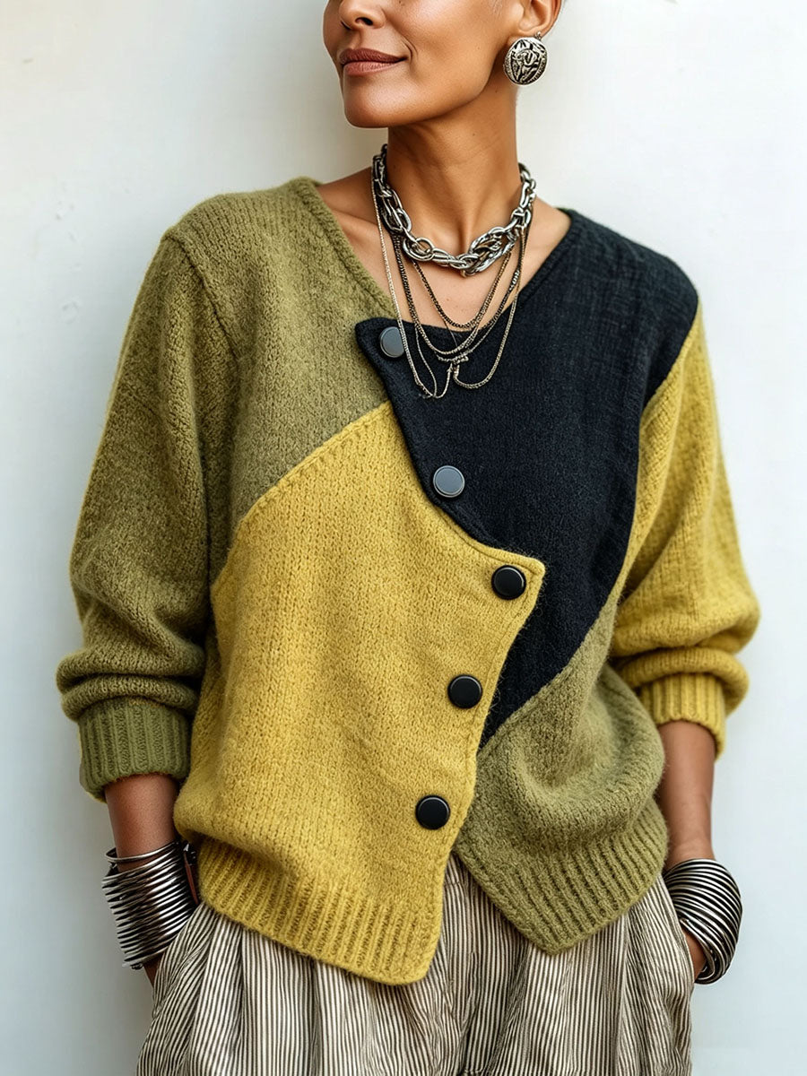 Olina - Asymmetrischer, strukturierter Cardigan