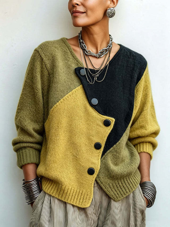 Olina - Asymmetrischer, strukturierter Cardigan