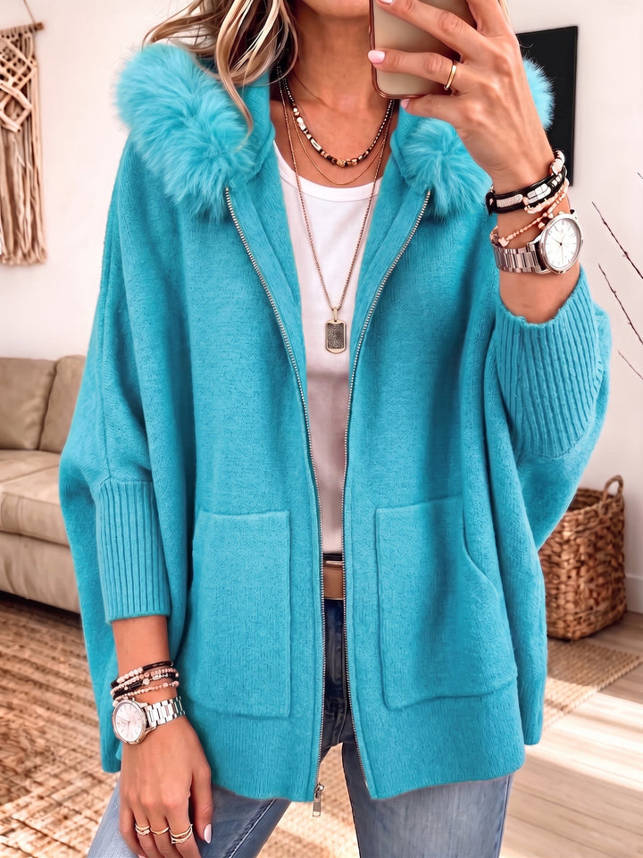 Veronelle - Soft-Touch Kapuzencardigan mit Reißverschluss