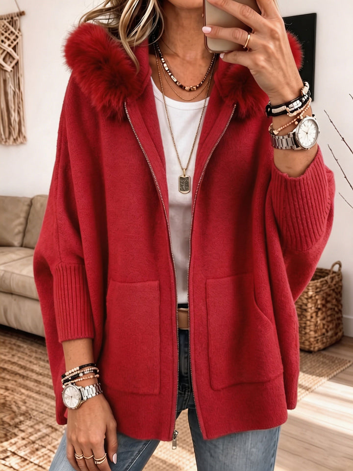 Veronelle - Soft-Touch Kapuzencardigan mit Reißverschluss