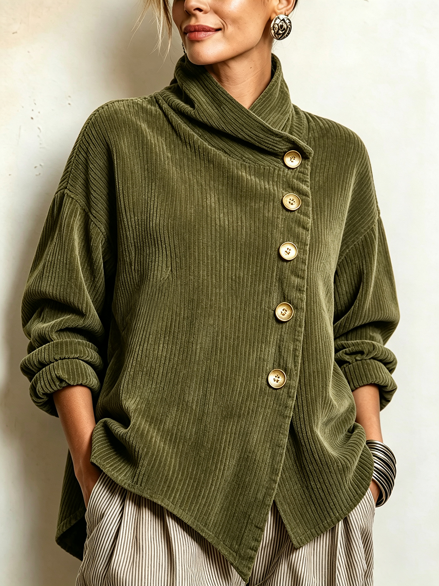 Blair - Strukturiertes hochgeschlossenes asymmetrisches Sweatshirt