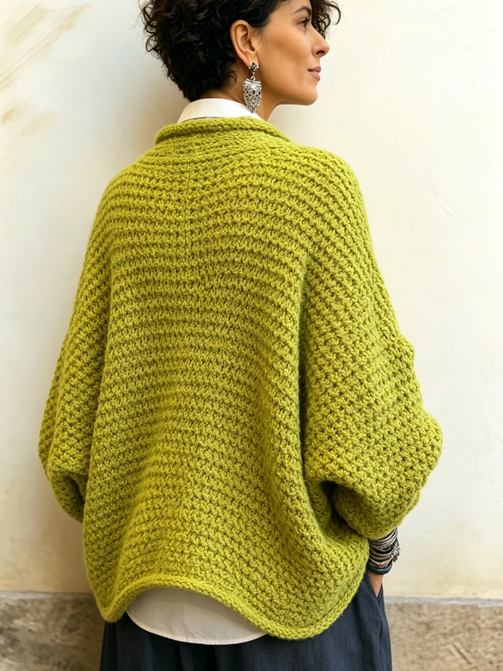 Orelle - Strukturierter V-Ausschnitt-Pullover