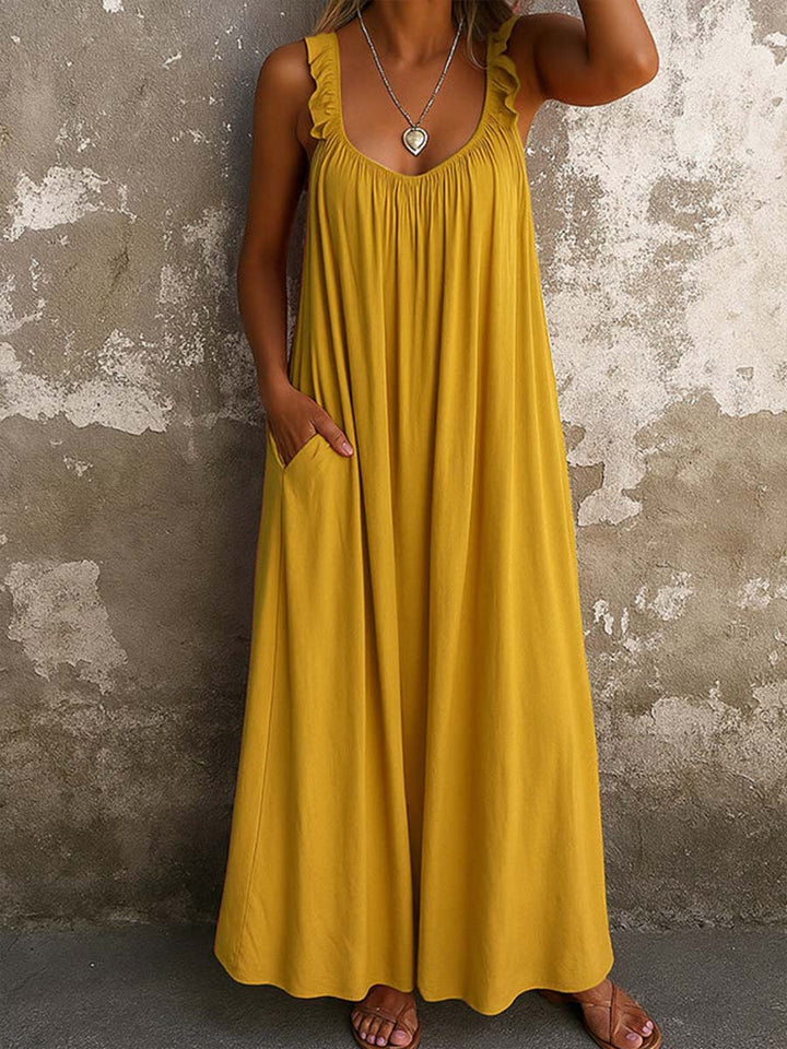 Sylvana - Luftiges Maxikleid mit Rüschen-Trägern