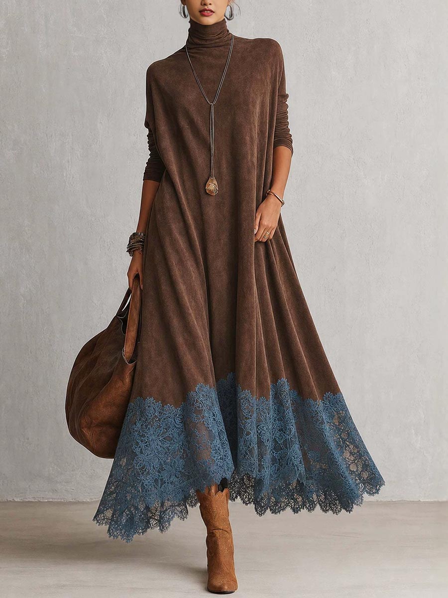 Pamina - A-Linien-Kleid mit Spitzenpaneelen