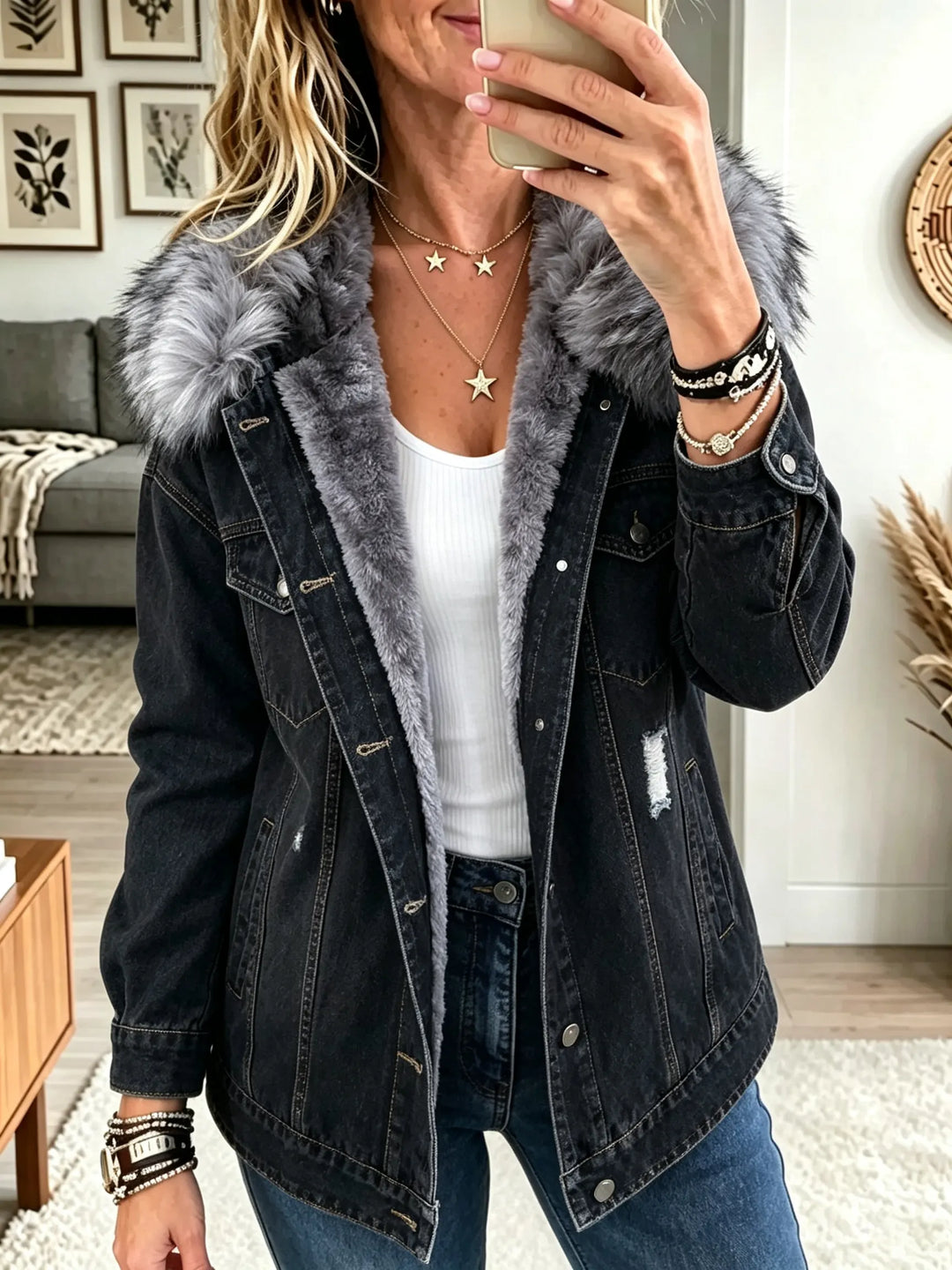 Raisa - gefütterte Truckerjacke
