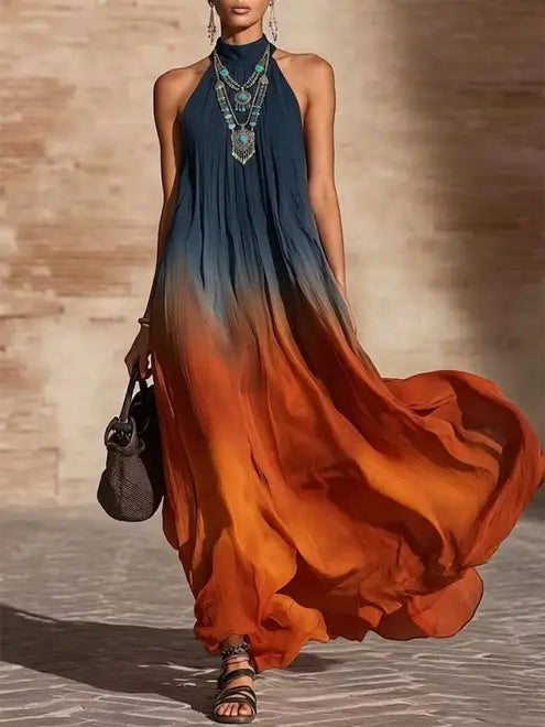 Calissa - Superweiches Neckholder-Maxikleid
