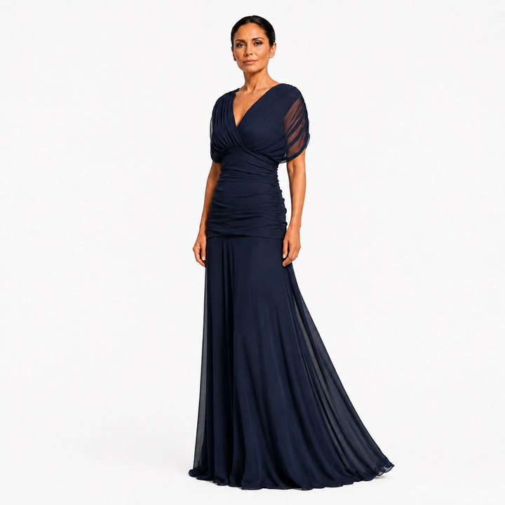 Lileas - Soft-Touch plissiertes Abendkleid