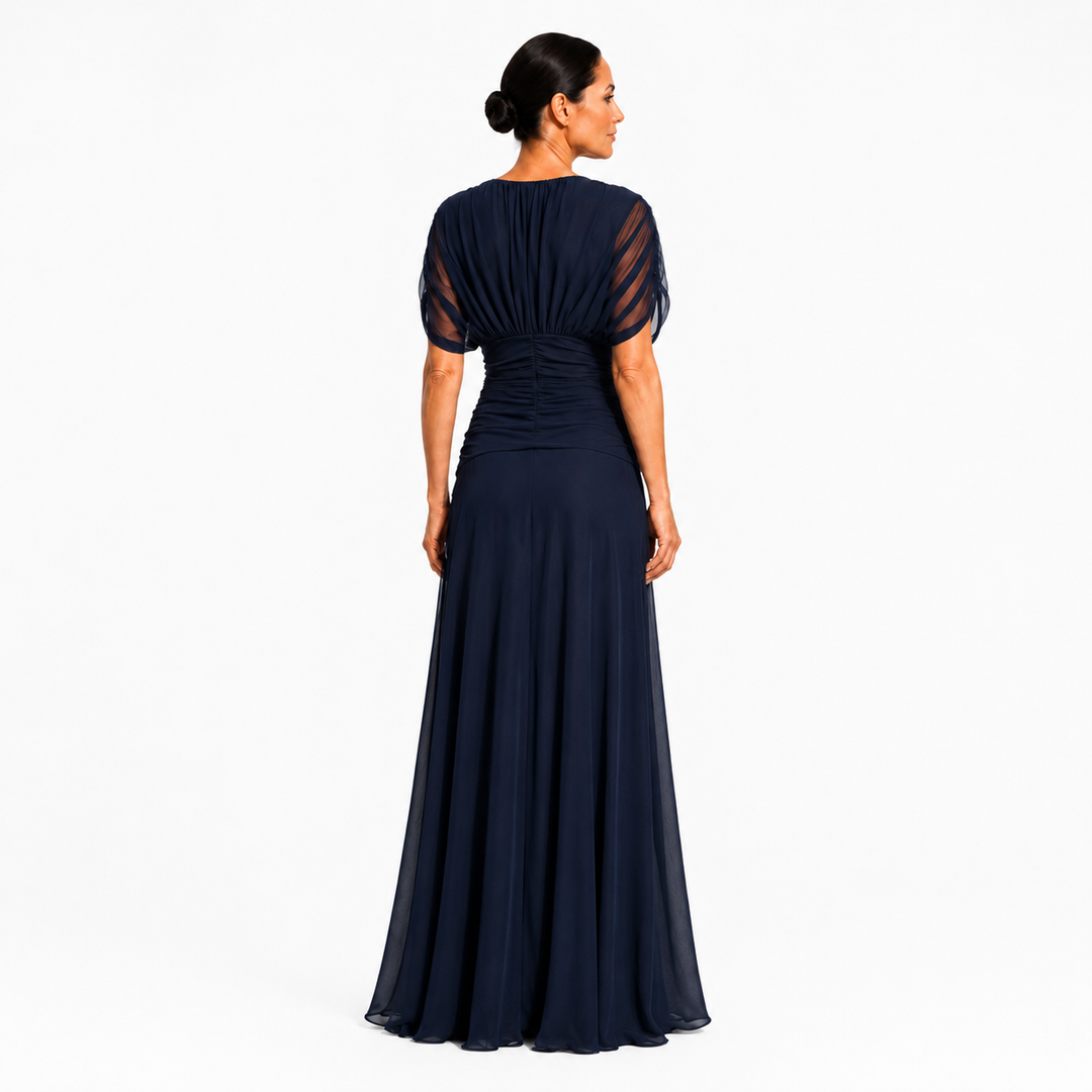 Lileas - Soft-Touch plissiertes Abendkleid