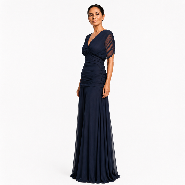 Lileas - Soft-Touch plissiertes Abendkleid