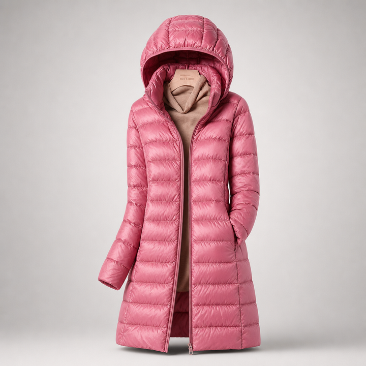 Mira - ultraleichte Longline-Pufferjacke