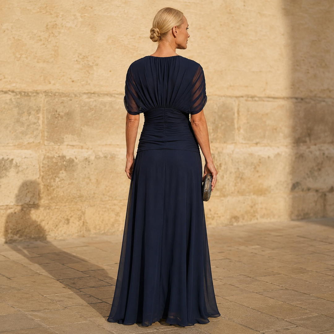 Lileas - Soft-Touch plissiertes Abendkleid