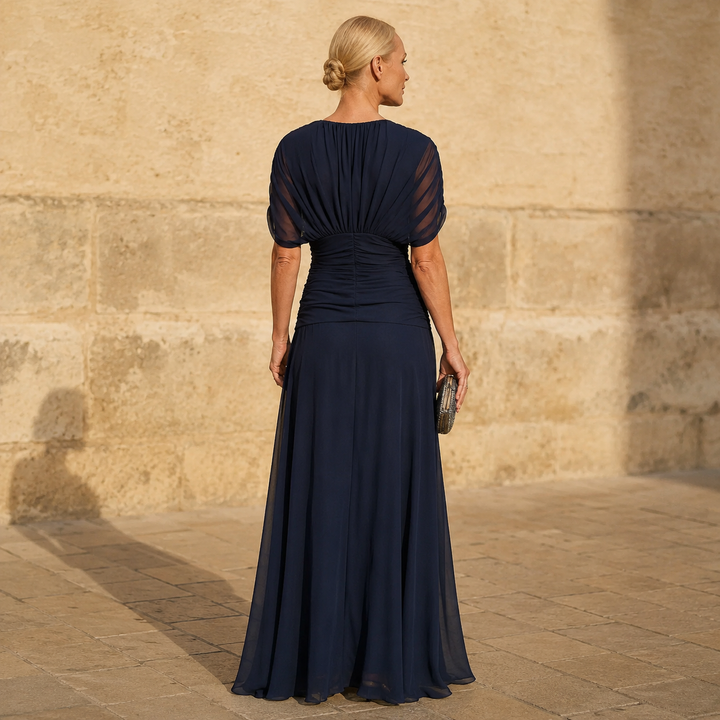 Lileas - Soft-Touch plissiertes Abendkleid
