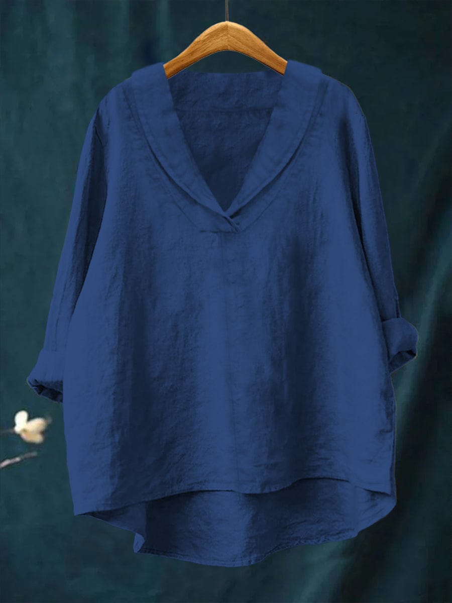 Bellissea - Elegant drapierte Bluse mit V-Ausschnitt