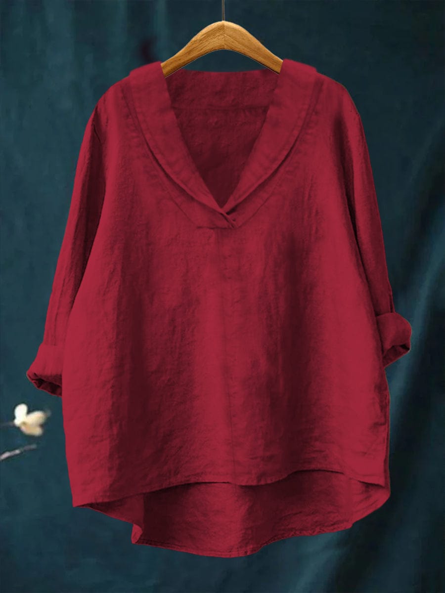 Bellissea - Elegant drapierte Bluse mit V-Ausschnitt