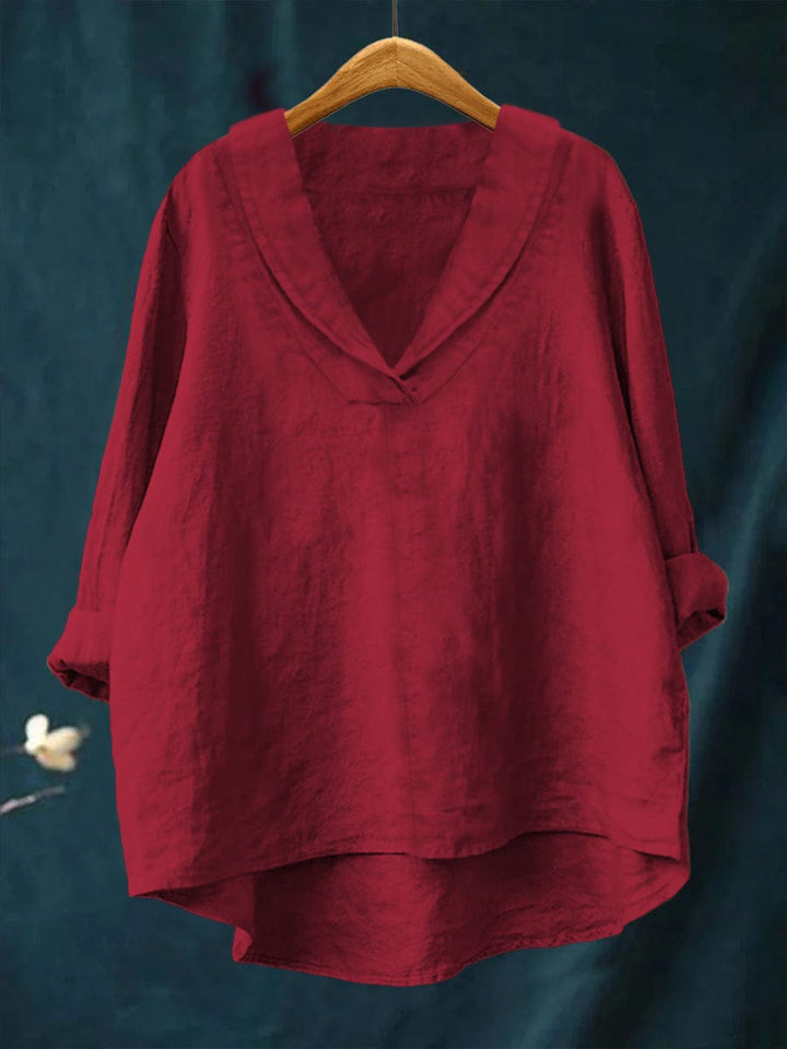 Bellissea - Elegant drapierte Bluse mit V-Ausschnitt