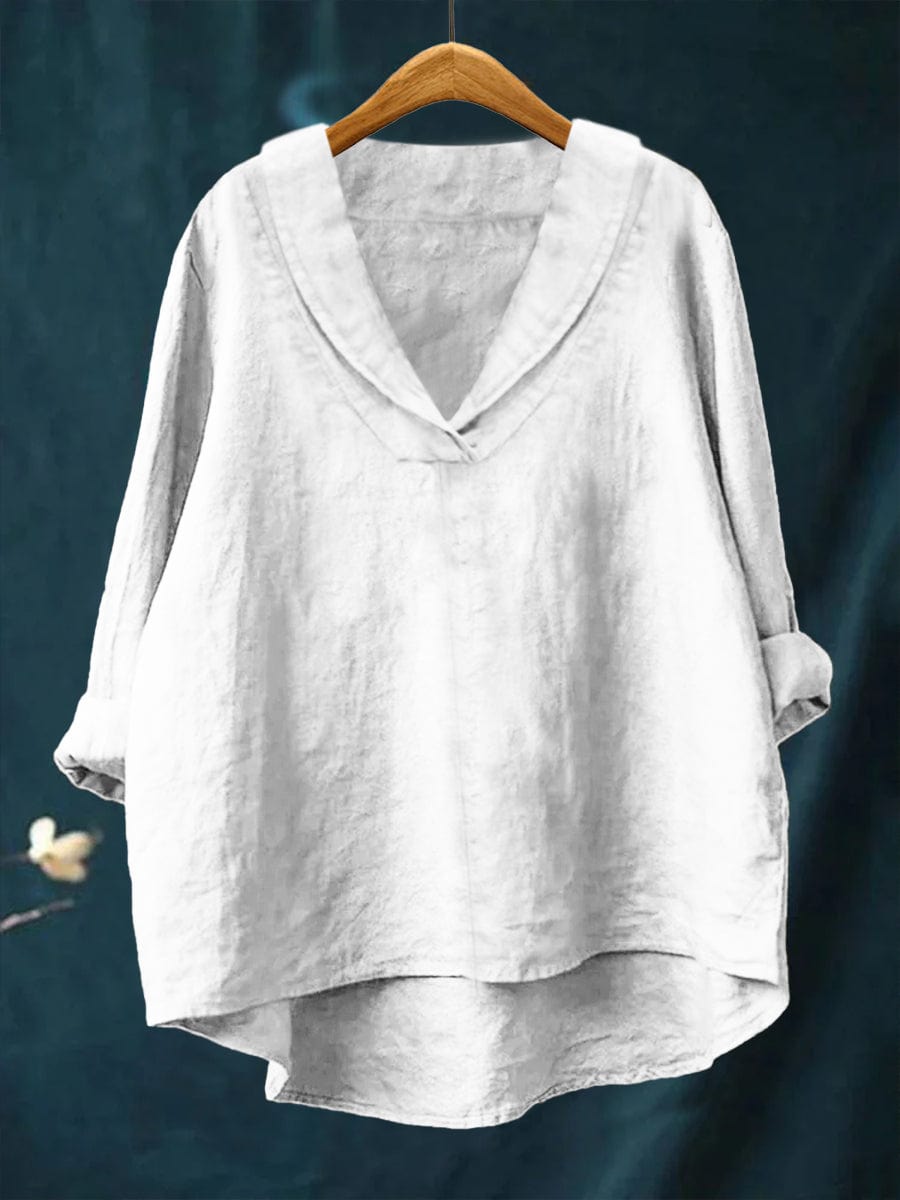 Bellissea - Elegant drapierte Bluse mit V-Ausschnitt