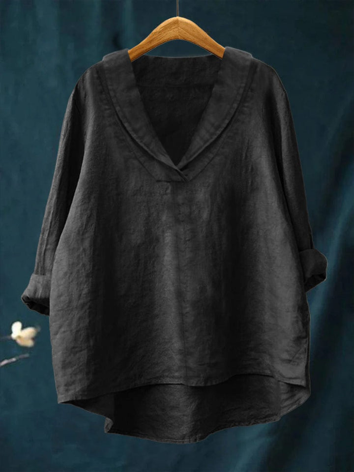 Bellissea - Elegant drapierte Bluse mit V-Ausschnitt
