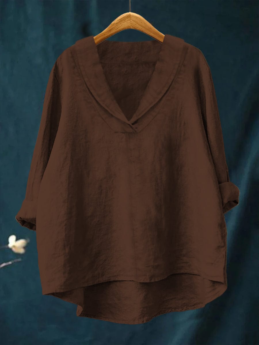 Bellissea - Elegant drapierte Bluse mit V-Ausschnitt