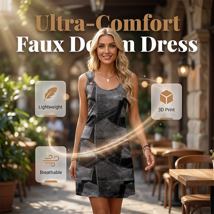 Havilah - Soft-Touch-Kleid im Denim-Look