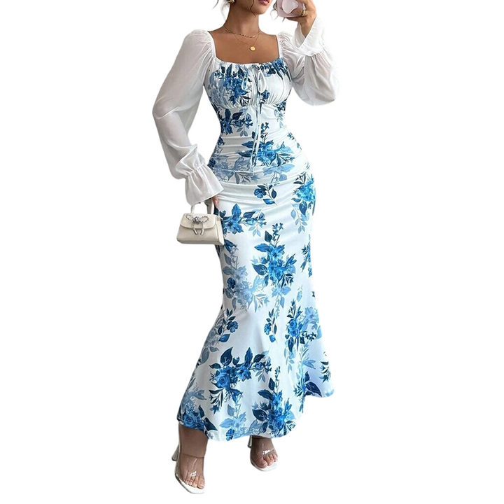 Noevalle - Florales Soft-Touch-Meerjungfrau-Kleid