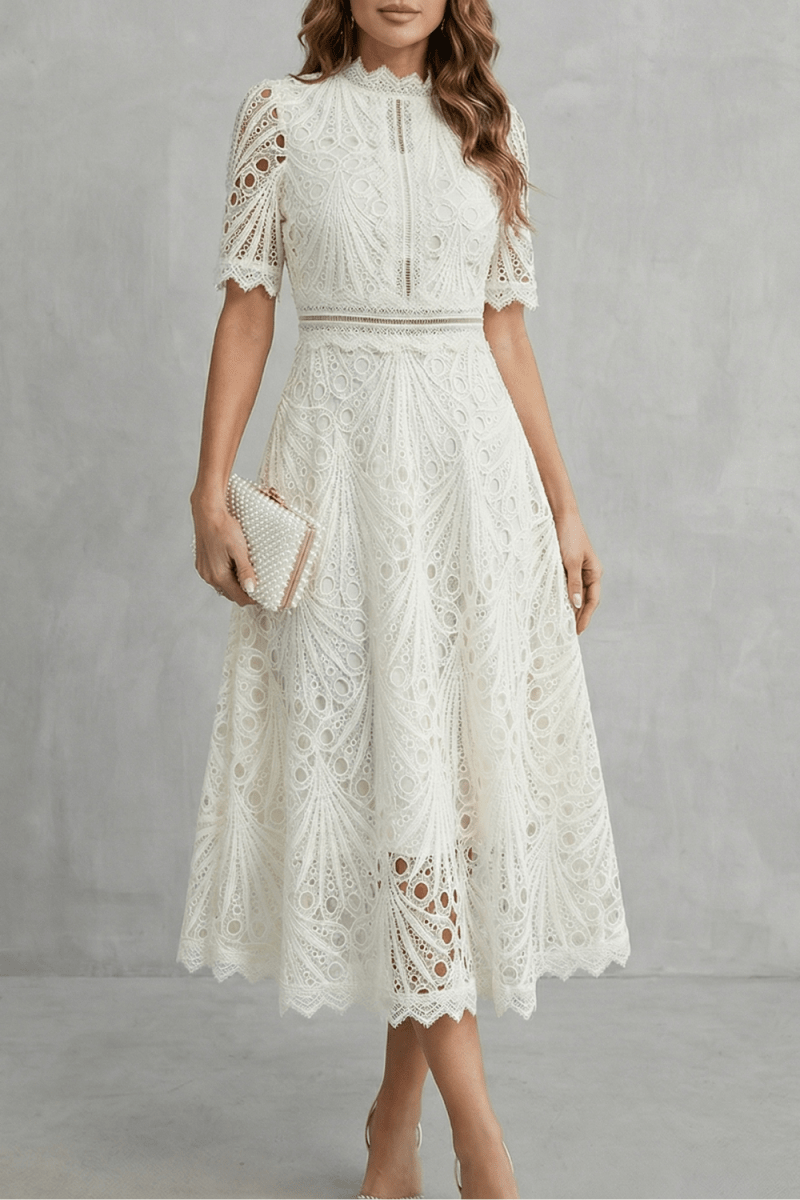 Amaline - Zartes A-Linien-Midikleid