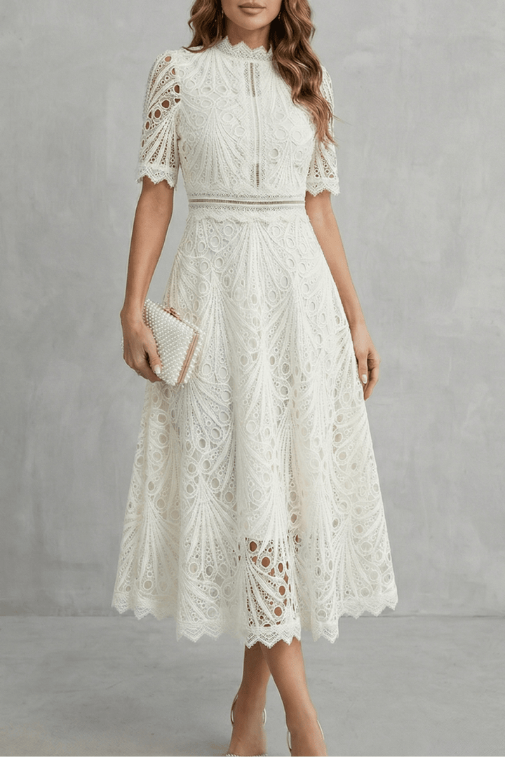 Amaline - Zartes A-Linien-Midikleid