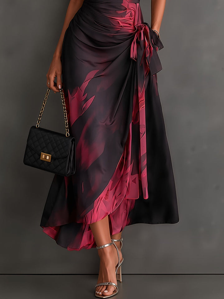 Roselle - Seidiges Maxikleid mit Hemdkragen
