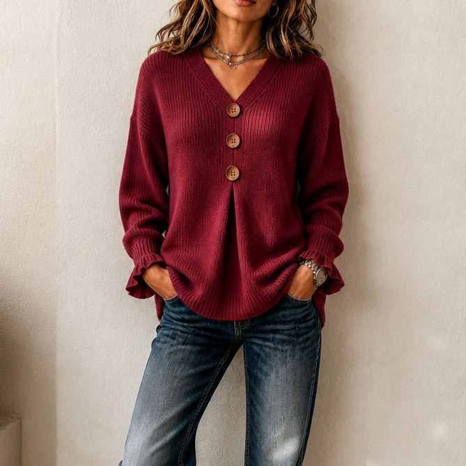 Annelie - Extraweicher V-Ausschnitt-Pullover