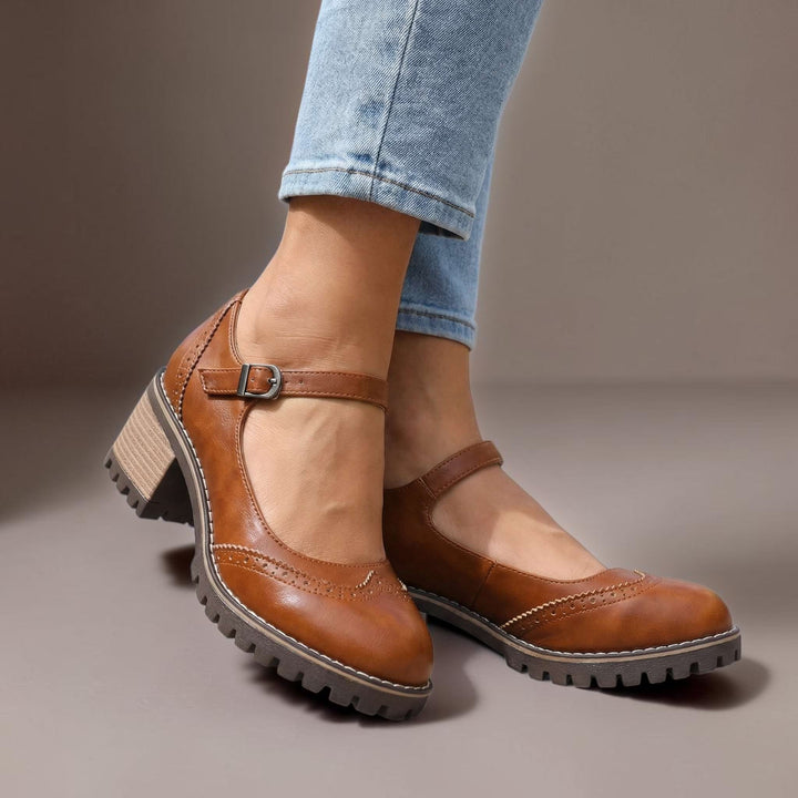Ilyra - Blockabsatz-Schuhe mit Schnallenriemen